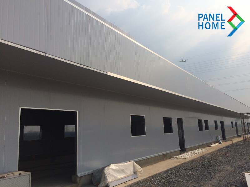 Panel Home thi công nhà xưởng nhà máy Sanaky bằng panel EPS cách nhiệt
