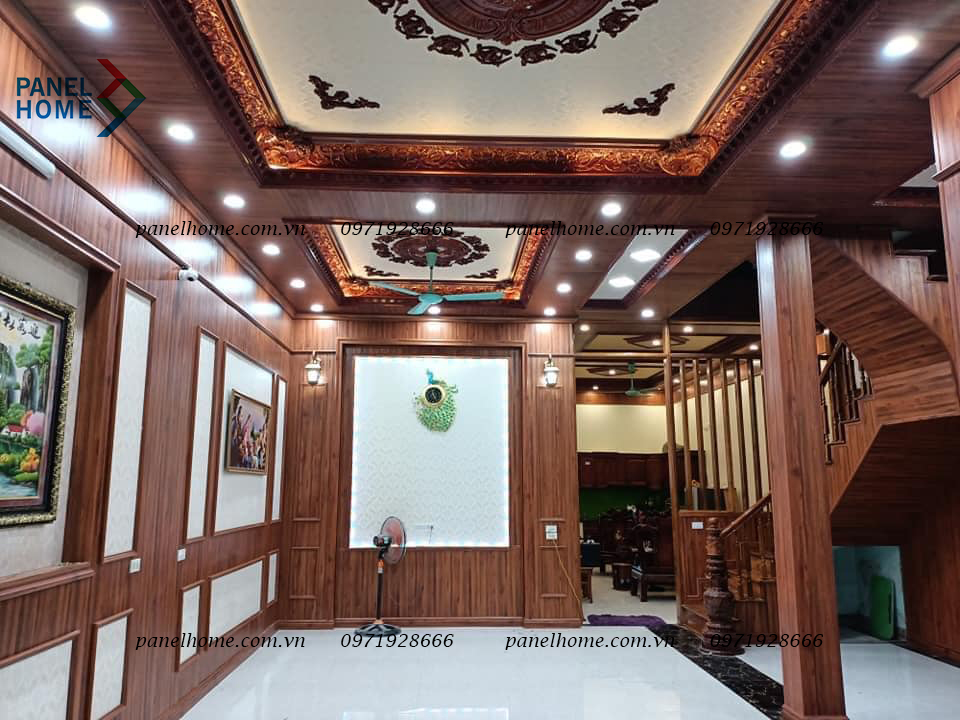 Trần nhựa Nano giật cấp trang trí mẫu 4