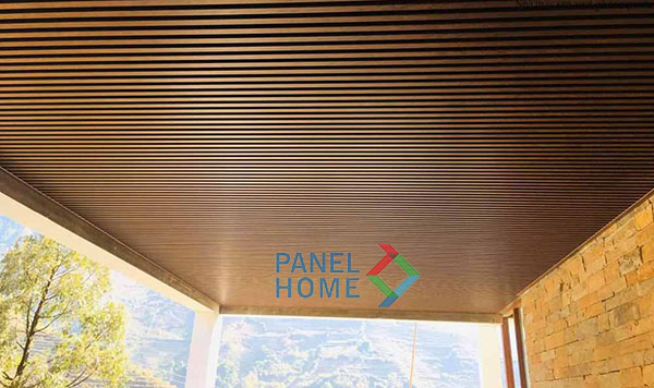 Trần nhựa gỗ composite mẫu 6