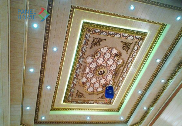 Trần nhựa Nano giật cấp trang trí mẫu 1