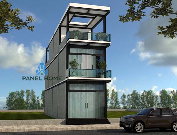 Mẫu 2 nhà lắp ghép panel TPHCM 3 tầng
